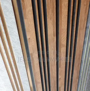 Black Groved Executive Wood-Grain Fluted Panels