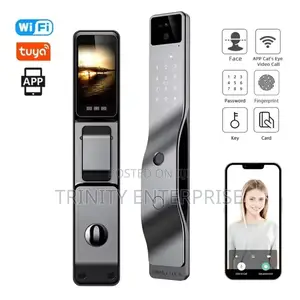 Smart Lock Alloy 3d Face Recognition Tuya Vedio Intercom Password