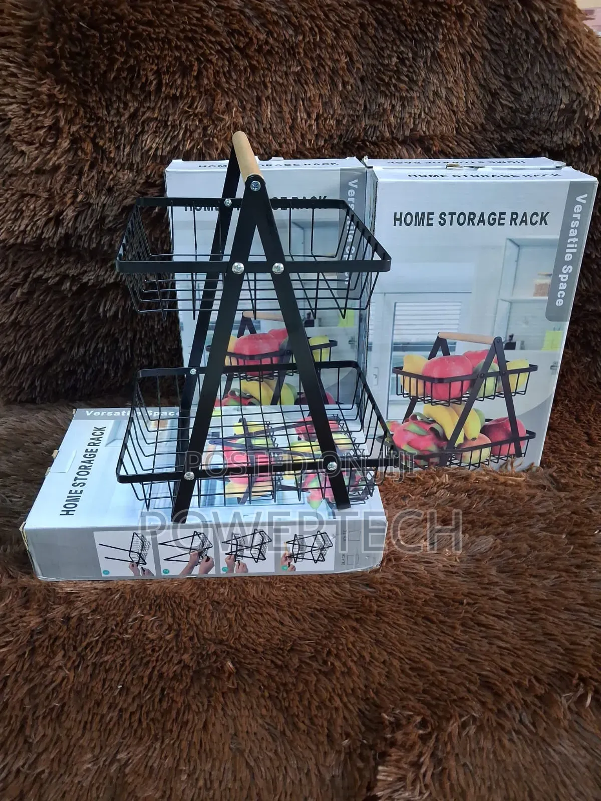 *Metallic 2 Layer Multifunctional Organizer / Fruit Rack