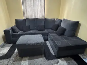6 Seater L-Shaped Corner Sofa + Ottoman