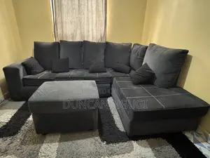 6 Seater L-Shaped Corner Sofa + Ottoman