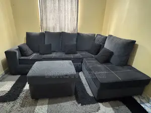 6 Seater L-Shaped Corner Sofa + Ottoman