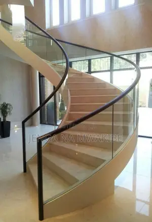 Spiral Staircase With Glass Balustrade