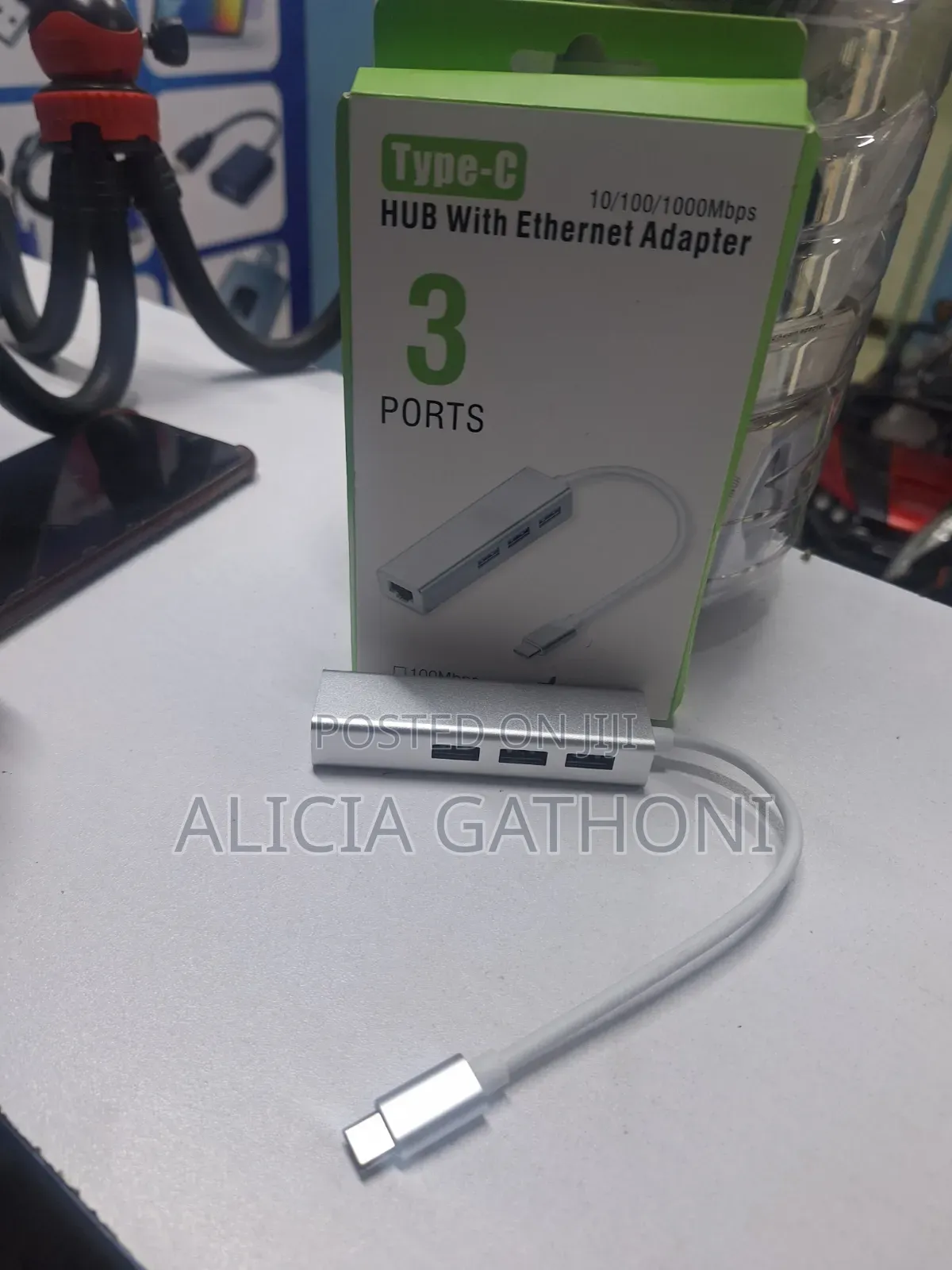Usb C/Typec With Ethernet +3usb Hub