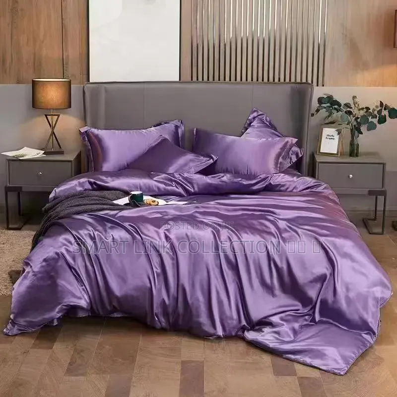 Silk Duvet Cover One Bedsheet, Four Pillowcases .