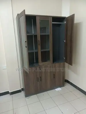 Office Cabinet; Wooden Cabinet With Three Lockable Doors