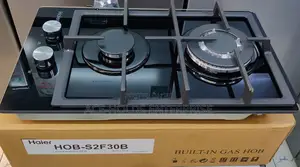 Haier 2-Burner Built-in Cooker – Black Glass (Hob-S2f30bt) | Efficient