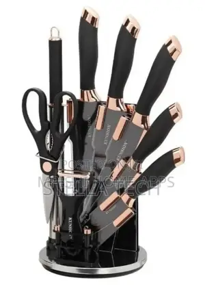 Marble Kitchen Knife Set Stainless Steel Knives