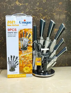 Unique 9pcs Kitchen Knife Set Stainless Steel Knives