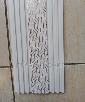 Rose Gold Geometric Herringbone Inlay Strip Wall Panel