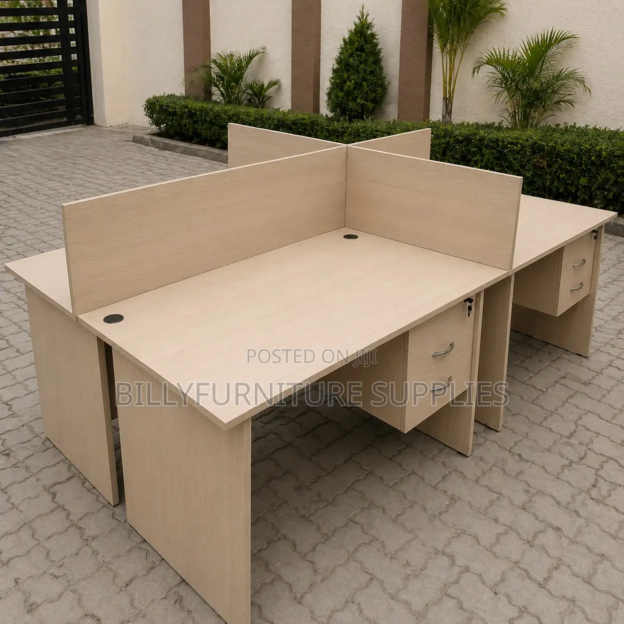 4 Way Office Workstation Nairobi – Space Saving Desk Solution
