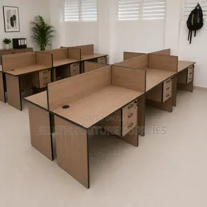 Modular 6 Way Workstation Nairobi – Efficient Office Layout