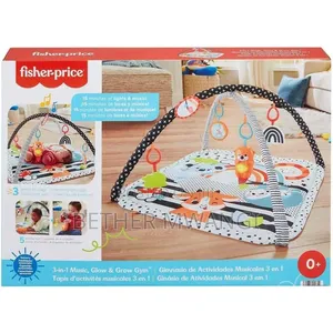 Fisher Price 3-in-1 Music Glow Grow Gym Infant Playmat With Lights