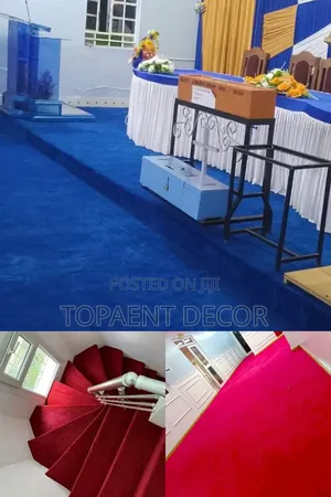 Red and Blue Vip 10mm Smooth and Machine Washable Wall to Wall Carpets