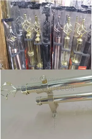 Bronze, Gold, Black and Silver Curtain and Sheer Holders
