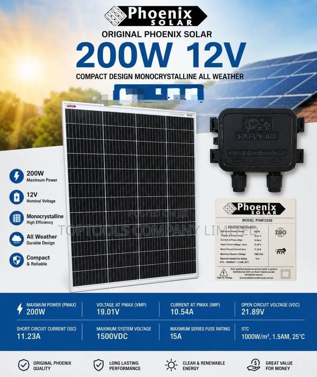 200watts 12volts Original Phoenix Solar Panel
