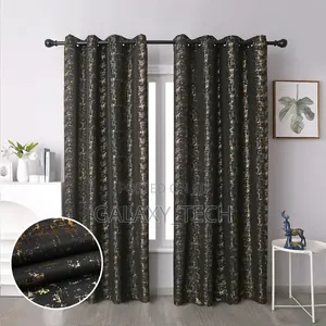 3 Pc Marble Velvet Curtains