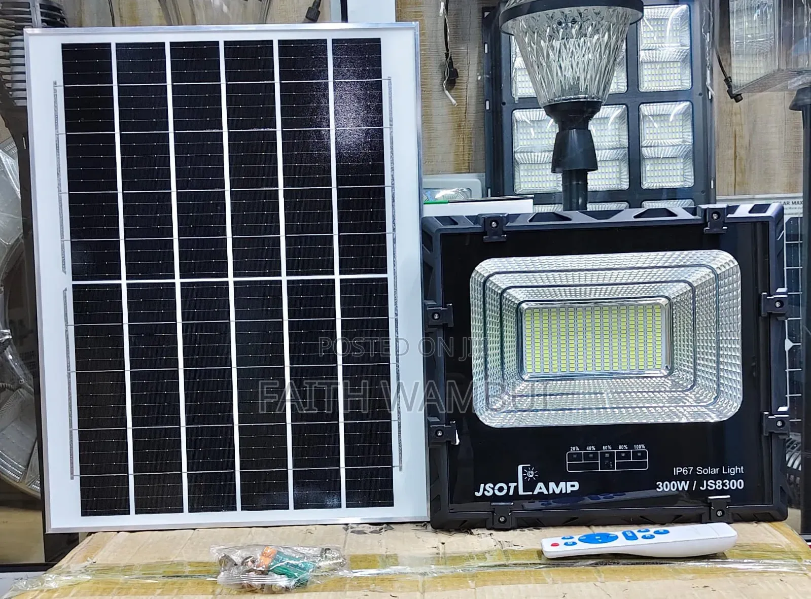 300w Js Solar Floodlight/Solar Floodlight With Panel