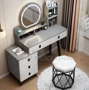 Dresser Table: Elegant Vanity Table With Led Mirror
