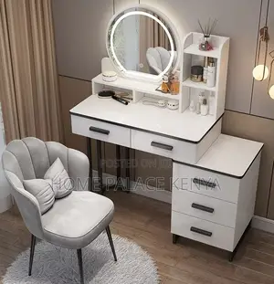 Dresser Table: Elegant Vanity Table With Led Mirror