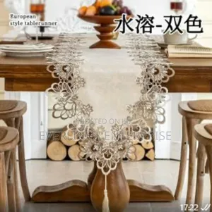 French Embroider Lace Table Runner