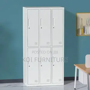 Office Cabinet : 6-Door Metallic Office Storage Locker Cabinet.