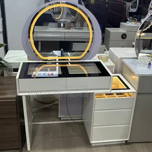 Creamy White Modern Vanity Make Up Table