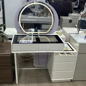 Creamy White Modern Vanity Make Up Table