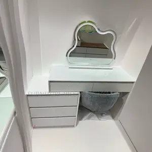 Creamy White Modern Vanity Make Up Table