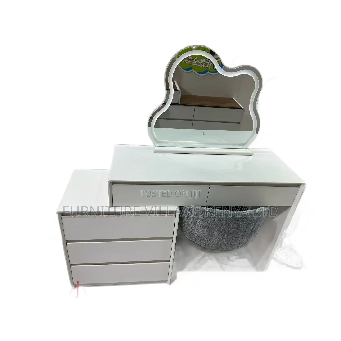 Creamy White Modern Vanity Make Up Table