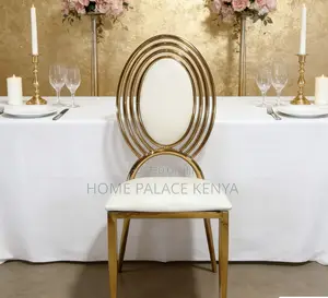 Wedding Chair: Elegant Gold Oval Back Banquet Chair