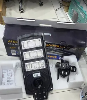 3lens Solar Street Light Camera 450w Motion Detection Two Way Audio