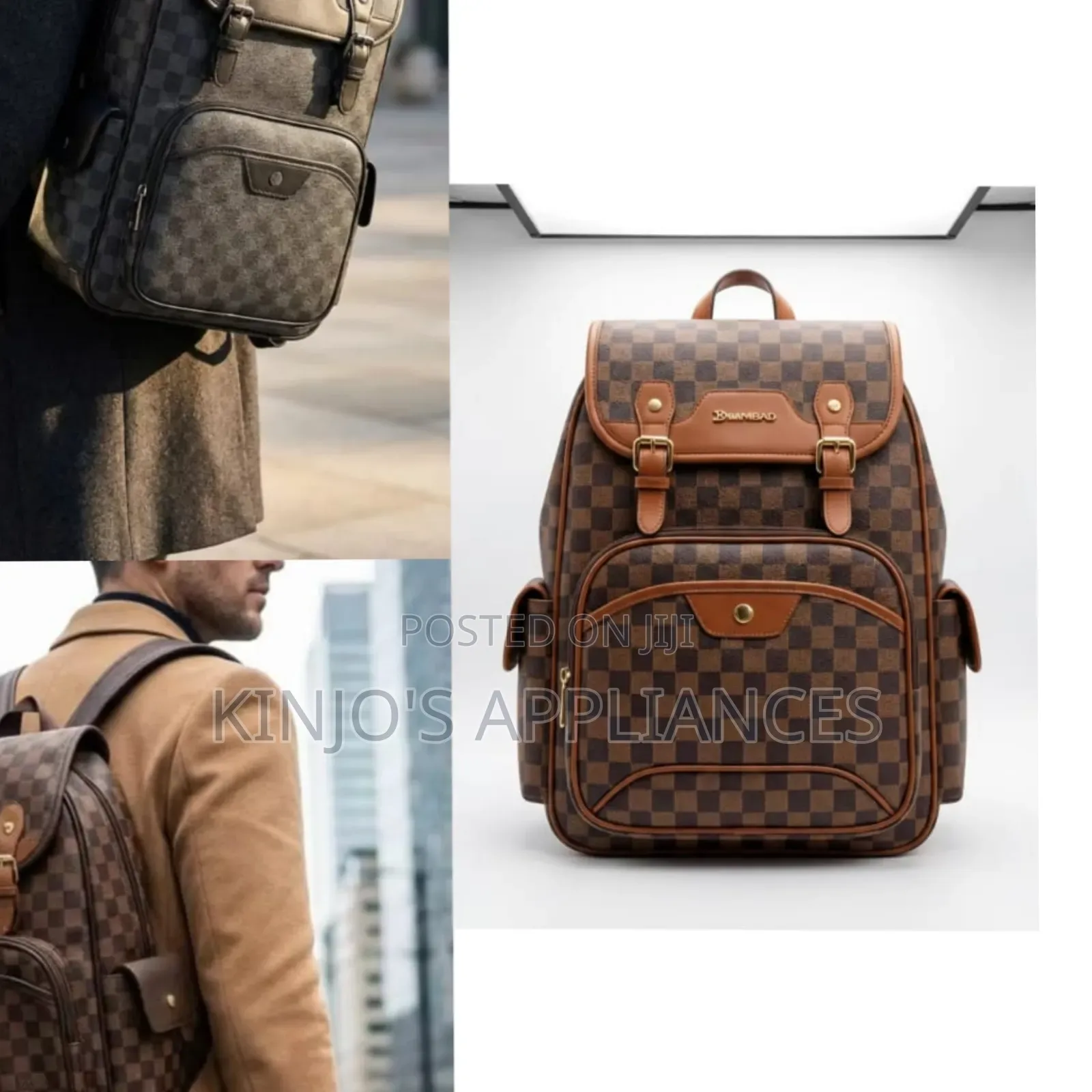 Luxury Checkerboard Backpack