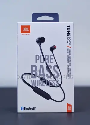 These Are JBL Tune 125bt Wireless Neckband Headphones in Black.