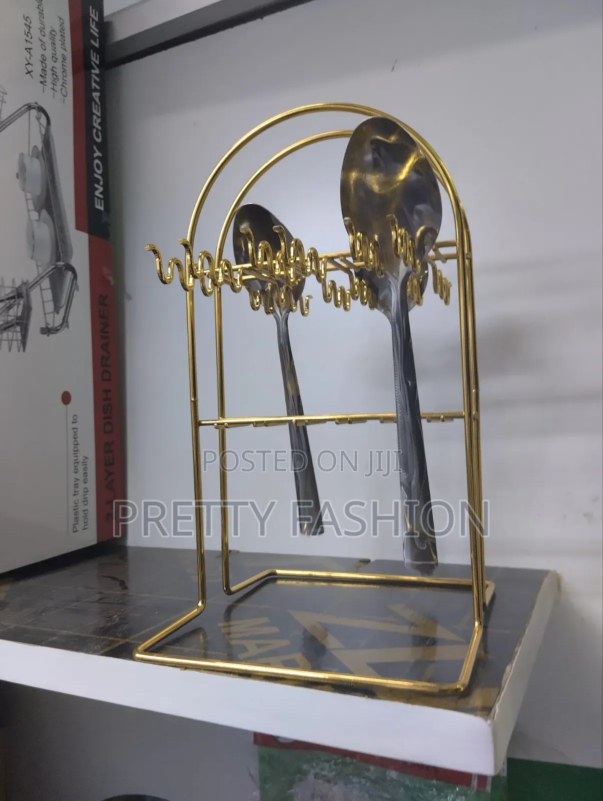 Golden Cutlery Holder
