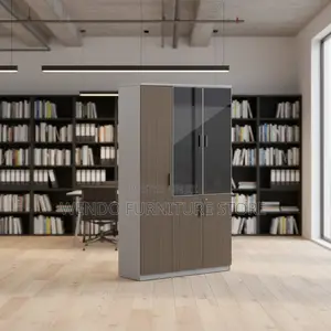 Office Cabinet; Wood Made Executive Cabinet With Three Lockable Doors