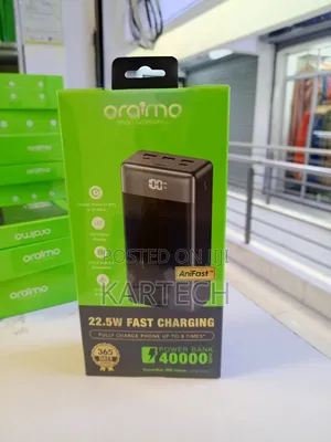 Oraimo 40000mah 22.5w Pd Qc3.0 Fast Charging Backup Battery Pack