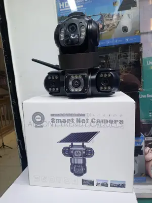 Triple Lens 4g CCTV Camera PTZ Night Vision Solar Cam