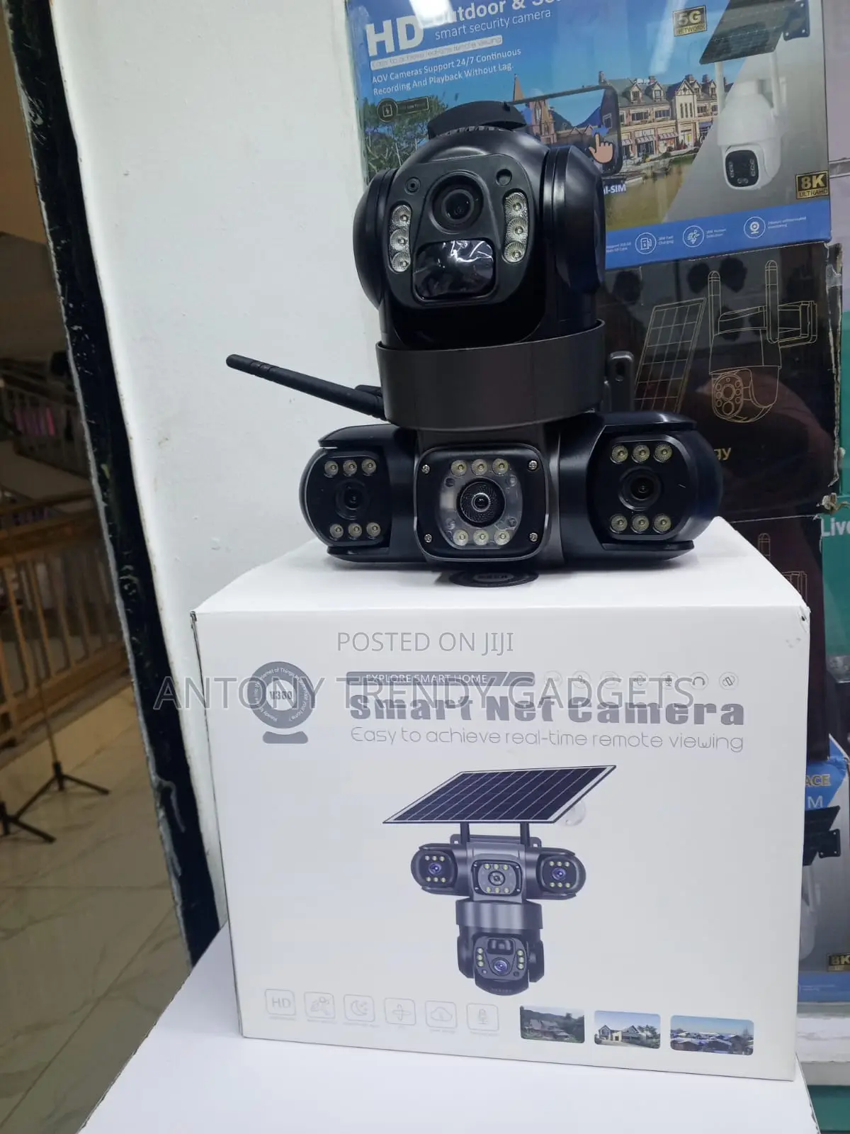 V380 Solar Security Camera Two-Way Audio Motion Detection