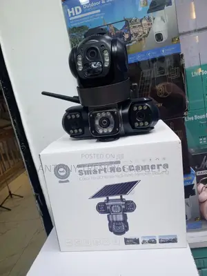 V380 Triple-Lens Solar 4g CCTV Security Camera With PTZ Functionality