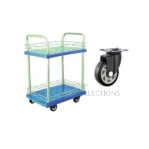 2-Tier Plastic Service Cart With a 300kg Weight Capacity