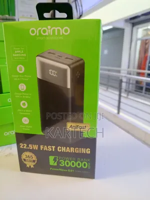 Oraimo Powernova 22.5w 30000mah Ultra Capacity Fast Charge Power Bank