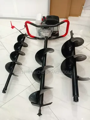 4 Stroke Earth Auger Machine With 3 Drill Bits