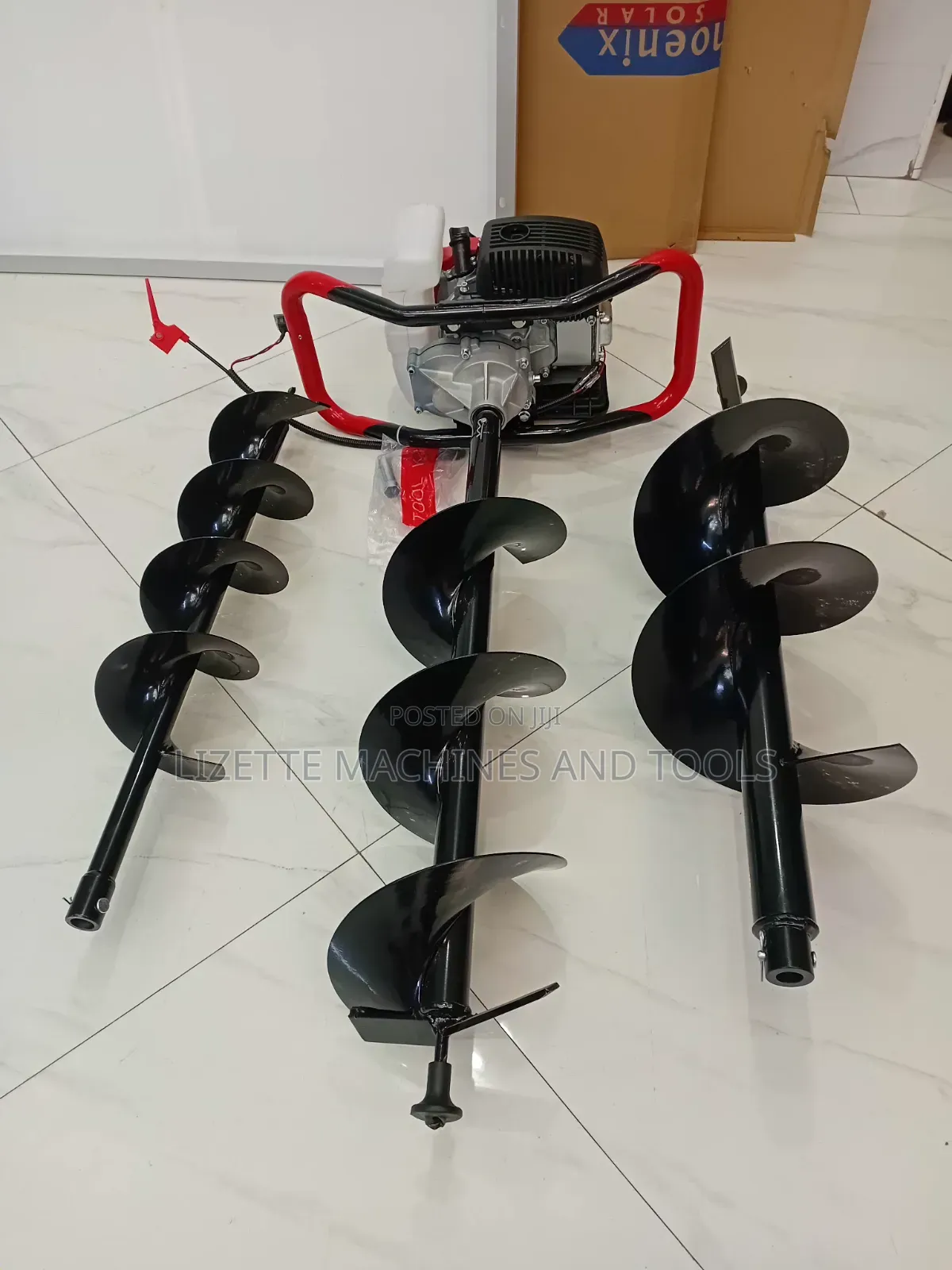 4 Stroke Earth Auger Machine With 3 Drill Bits
