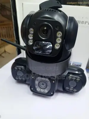 Solar Powered V380 CCTV Camera Triple Lens Security Cam