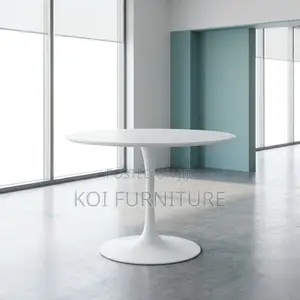 Office Table : Modern White Round Tulip Dining Table