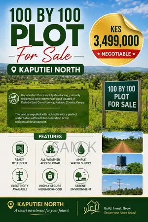 100 by 100 Plot for Sale Kaputiei North