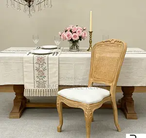 Dining Chair: Louis Style Plastic Dining Chair With Rattan Backrest