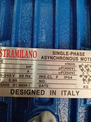 Astramilano 10hp Single Phase Low Speed Motor
