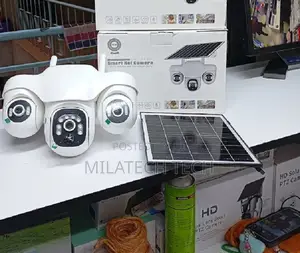 4g Solar V380 Camera Tripple Lens White